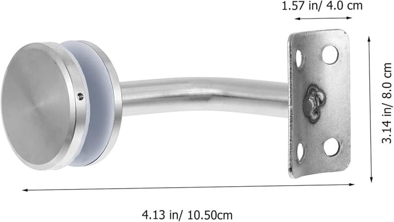 قوس تثبيت الزجاج من الفولاذ المقاوم للصدأ لدرابزين، مشبك تثبيت متين للدرابزين الداخلي والخارجي - Image 5