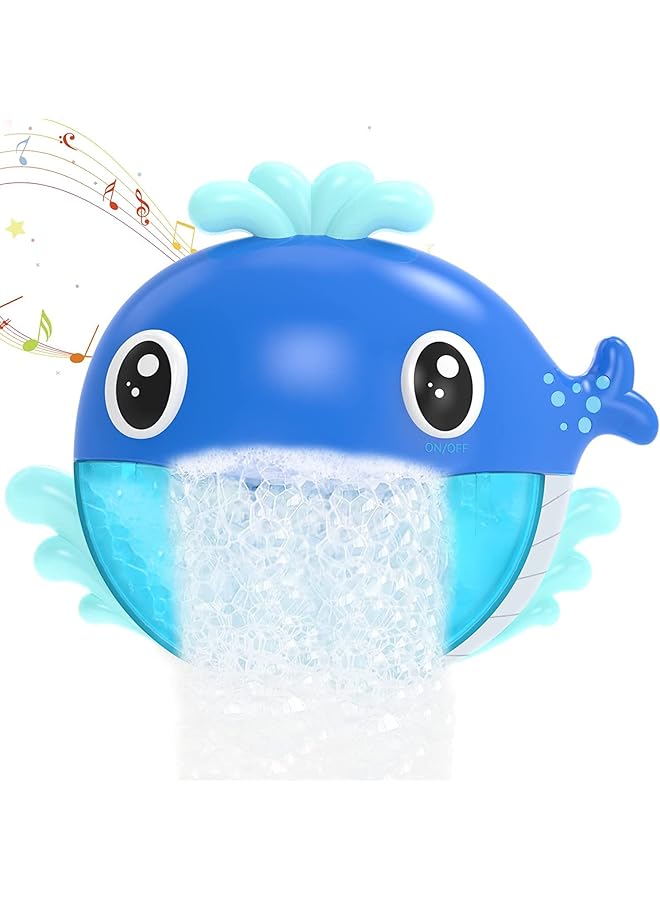 ELECDON Bath Toys Bath Bubble Maker Bathtub Bubble Machine Whale Bath Time Toys For Toddlers 1000+ Bubbles Per Minute 12 Children'S Songs Baby Shower Toy Gift For Kid Girl Boy - Image 1