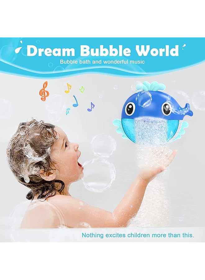 ELECDON Bath Toys Bath Bubble Maker Bathtub Bubble Machine Whale Bath Time Toys For Toddlers 1000+ Bubbles Per Minute 12 Children'S Songs Baby Shower Toy Gift For Kid Girl Boy - Image 4