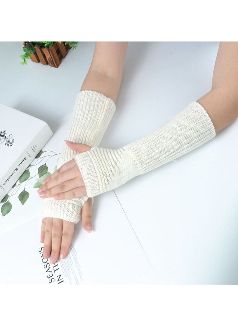 Loquat Fingerless Cotton Polyester Gloves Sleeves 