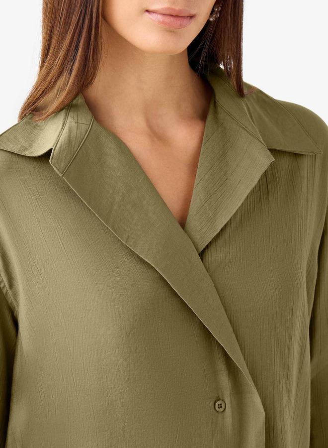 Splash FAV Regular Fit Viscose Top with Button Detail - Image 4