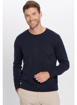 Men's Slim Fit Crew Neck Navy Blue Knitwear Sweater - pzsku/ZCEEB2CE1BB5EAD733D74Z/45/_/1734510566/f9184b5b-af9d-4c7f-bc1e-e39775a3163f