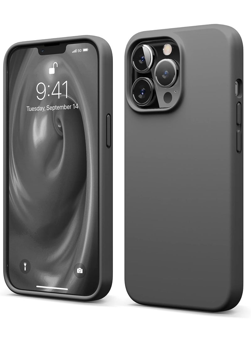 حومة غطاء حماية لهاتف iPhone 13 Pro مصنوع من السيليكون السائل المقاوم للصدمات وغطاء حماية كامل الجسم مع بطانة ناعمة من الألياف الدقيقة لهاتف iPhone 13 Pro مقاس 6.1 بوصة - Image 1