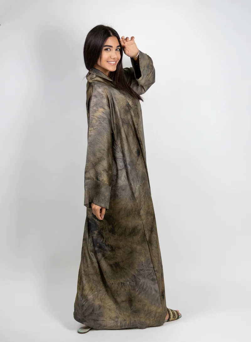 JAMEELA Specks Abaya with Tortoise Tone
