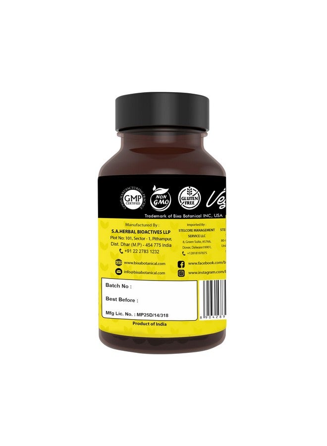 bixa BOTANICAL Ayurvedic Natural Herbal Supplement Turmeric Forte Capsules (100% Pure Authentic Premium Quality) 450mg 60 Veg Capsules - Image 3