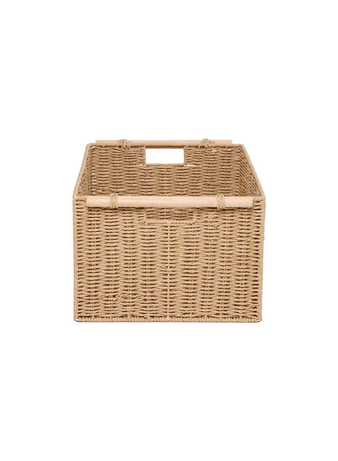 Homesmiths Homesmiths Large Storage Basket With Wooden Handle 47x35x24 cm - Image 3