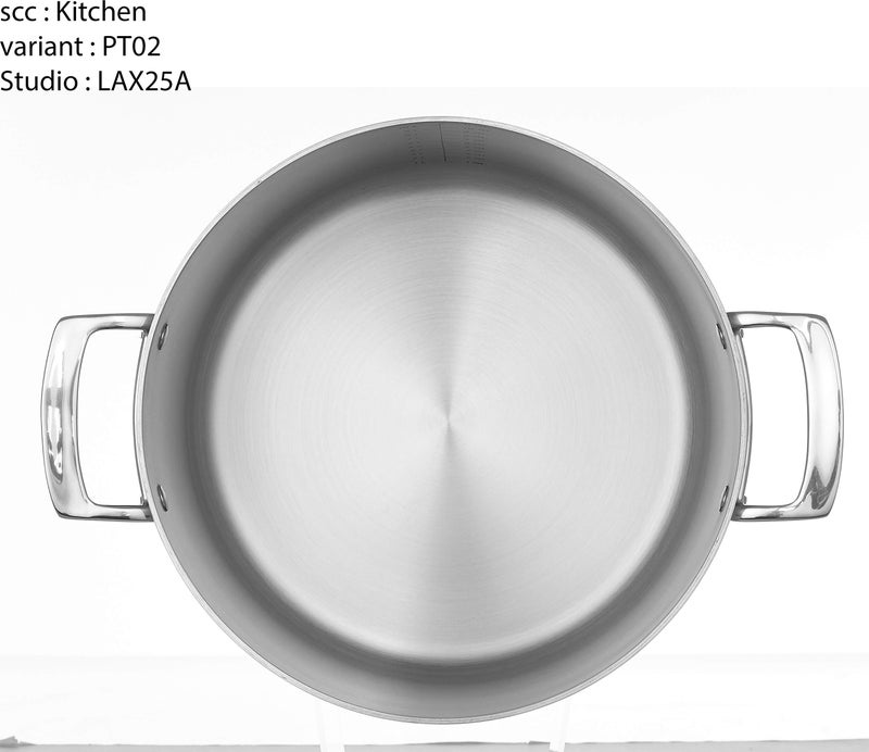 Viking Viking Culinary 3-Ply Stainless Steel Stock Pot, 12 Quart, Includes Metal Lid, Dishwasher, Oven Safe, Works on All Cooktops including Induction  - Image 3