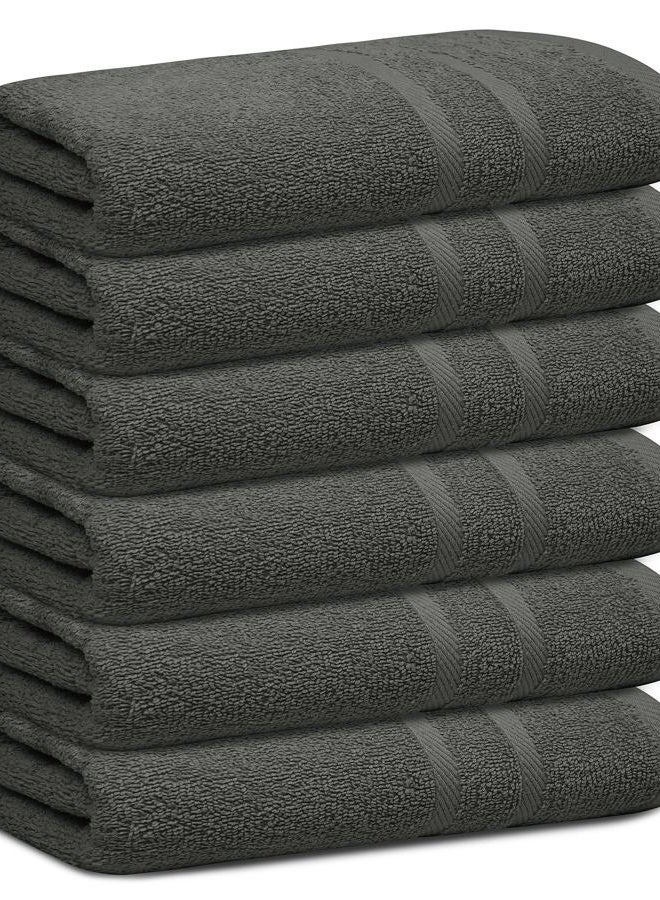 Looperry LOOP TERRY Bath Towel Set - 100% Cotton 6 Pack 24 x 46 Quick Dry Towels. Lightweight & Absorbent, 500 GSM Soft Towels use for Bath, Pool, Spa, Gym, Guest Bathroom, Ideal for Daily Drying - Image 1