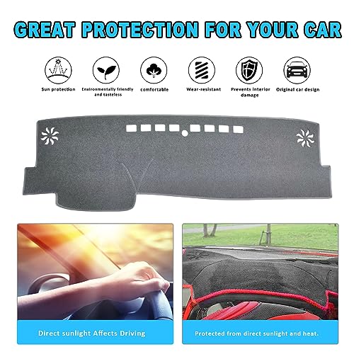 POSAID for Toyota Camry Dash Cover 2024 2023 2022 2021 2020 2019 2018 Dashboard Cover Mat Custom Fit Toyota Camry 2018-2024, Grey - Image 2