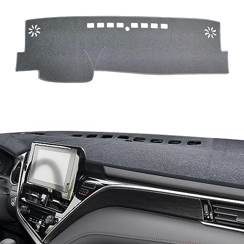 POSAID for Toyota Camry Dash Cover 2024 2023 2022 2021 2020 2019 2018 Dashboard Cover Mat Custom Fit Toyota Camry 2018-2024, Grey - Image 3