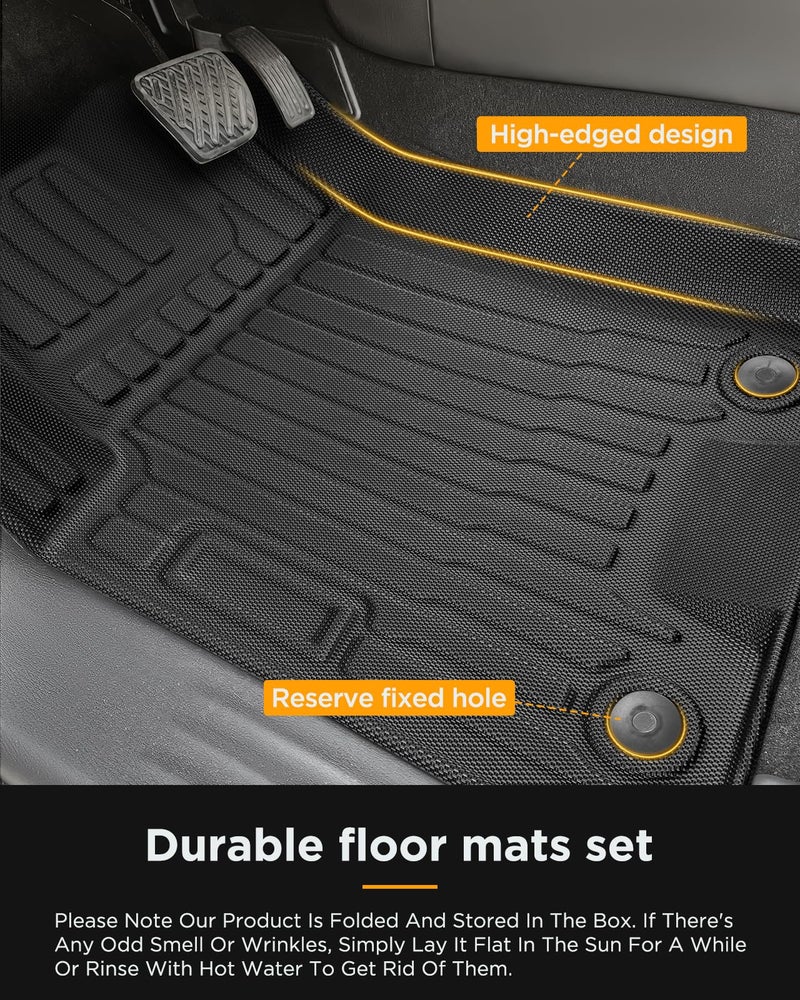 CarQiWireless حصائر أرضية لسيارة نيسان أرمادا/إنفينيتي كيو إكس 80 2019-2024 (7 مقاعد) واقي أرضي لجميع الأحوال الجوية بتقنية TPE مضادة للانزلاق لملحقات نيسان أرمادا/إنفينيتي كيو إكس 80 2019 2020 2021 2022 2023 2024 - Image 4