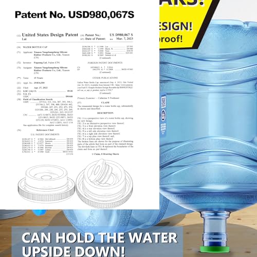 Striludo 3 and 5 Gallon Water Jug Cap Reusable，Food Grade Silicone Replacement Gallon Caps for 55mm Bottle and Water Dispensers，Non-Spill 5 Gal Water Jug Cap Replacement Cover, Patented（3 Pack） - Image 2