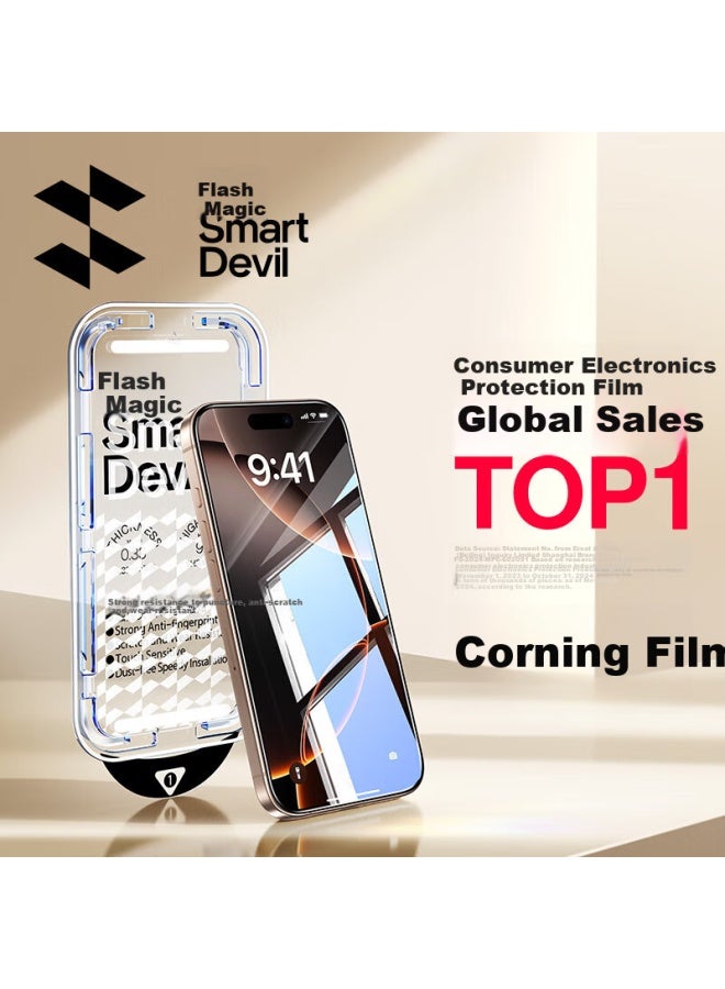 Smartdevil Iphone 16 Pro Tempered Glass Screen Protector Apple 16 Pro Phone Film Corning Full Coverage Shatterproof Anti-fingerprint Dust-free Installation - Image 1