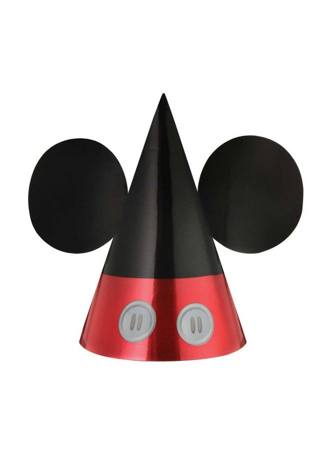 Amscan Mickey Mouse Party Cone Hat ; 7 1/4" W X 6 1/2" ; 8 Pcs - Image 1