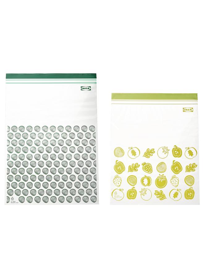 erorex Resealable Bag, Patterned/Green, 6/4.5 L - Image 1