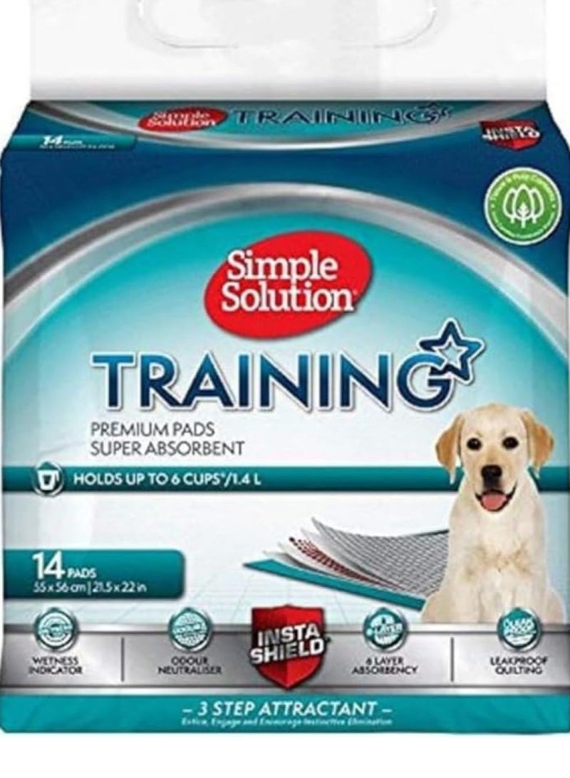 سيمبل سوليوشن وسادات تدريب فاخرة للكلاب والجراء ، بيضاء ، عبوة من 14