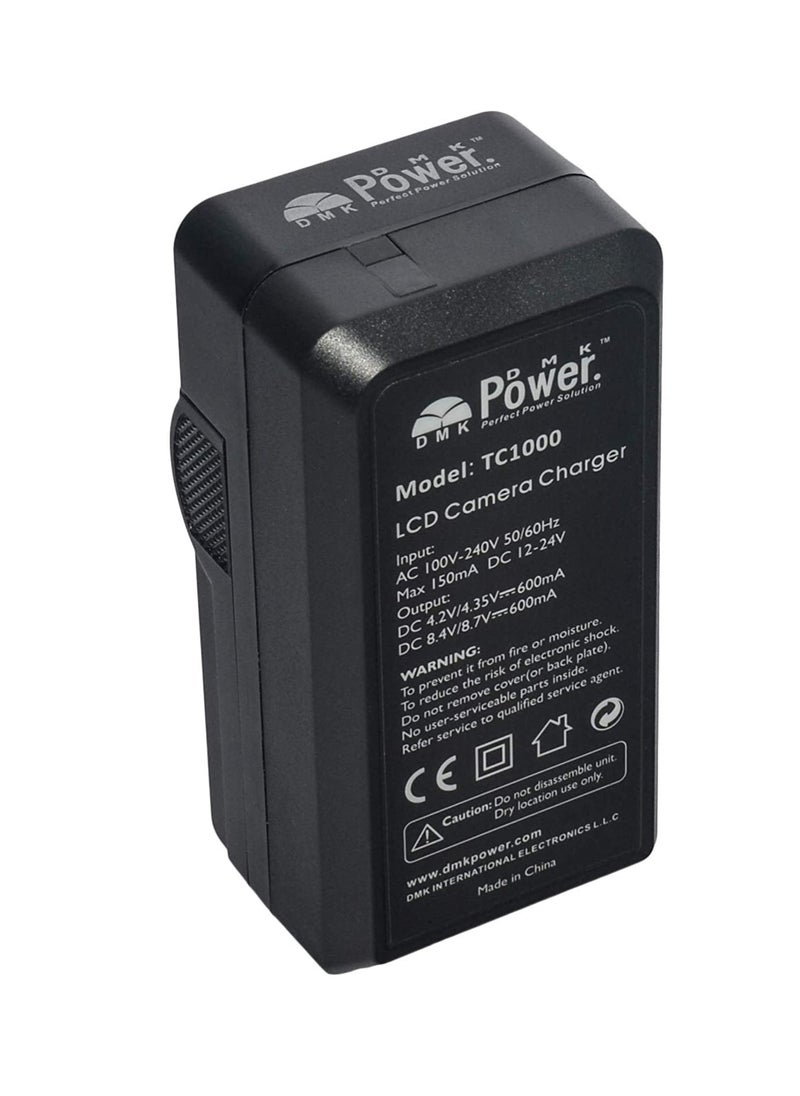 DMK Power - DMK POWER TC1000 LCD Battery Charger for Kodak KLIC-7002 Kodak EasyShare V530, V603, LS755 Cameras - Image 1