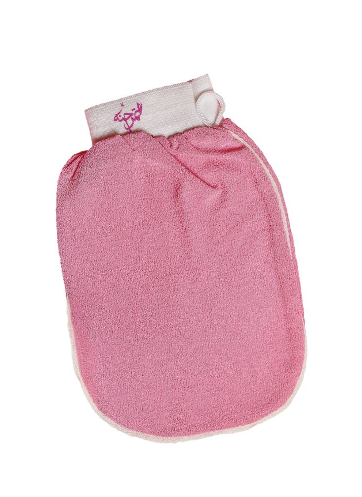 TamrHenna - Moroccan Gloves, Kessa Glove, Moroccan Loofah, Moroccan Hammam, Weekly Scrub, 100% Moroccan viscose fabric, Pink Scrub, Exfoliate, Cleanse, Eliminate Dead Skin Cells, Home SPA - Image 1