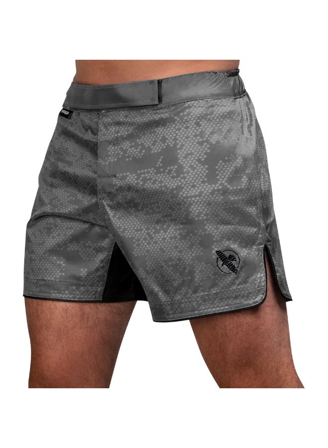 HAYABUSA HEX MID-THIGH MMA SHORTS GREY - Image 1