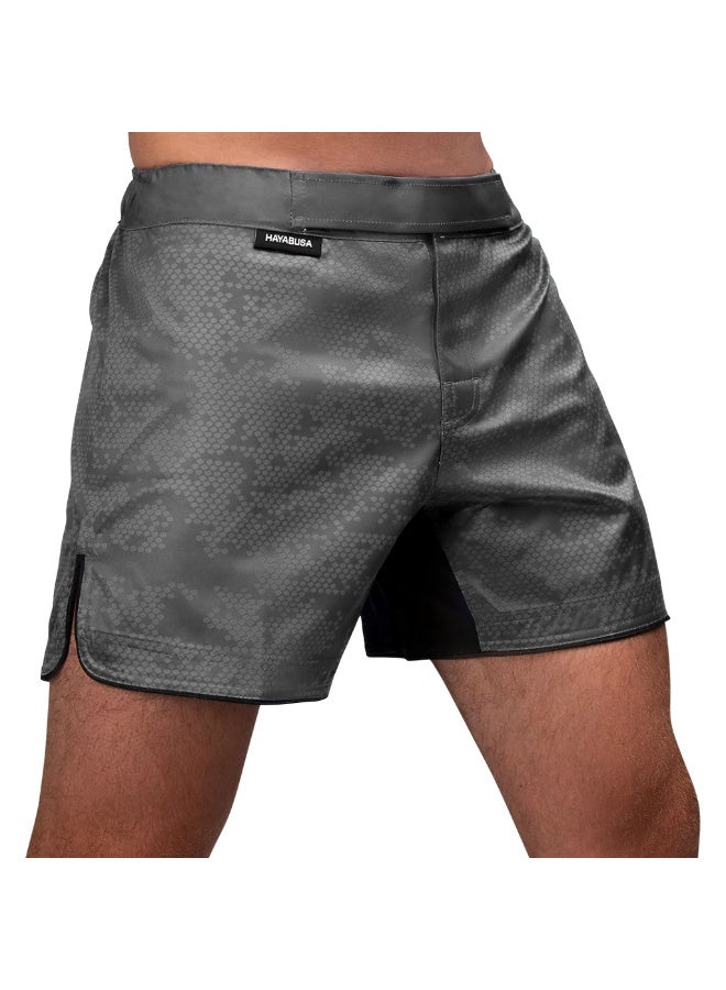 HAYABUSA HEX MID-THIGH MMA SHORTS GREY - Image 2