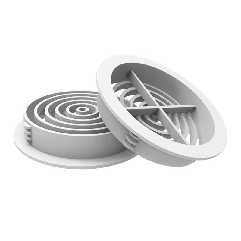 Generic Manthorpe 25 x 70mm White Plastic Round Soffit Air Vents / Upvc Push in Roof Disc / Fascia  - Image 1