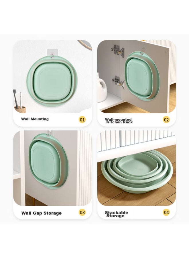 Sometimes Travel Folding Basin, Portable Foldable Basin For Business Trips, Dormitory, Home Use, Plastic Basin, Large Size - Image 2
