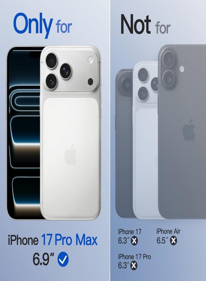 JETech Matte Case for iPhone 17 Pro Max 6.9-Inch Compatible with MagSafe, Camera Lens Full Protection, Shockproof Translucent Frosted TPU Soft Phone Cover, Anti-Fingerprint (Frosted Clear) - Image 2