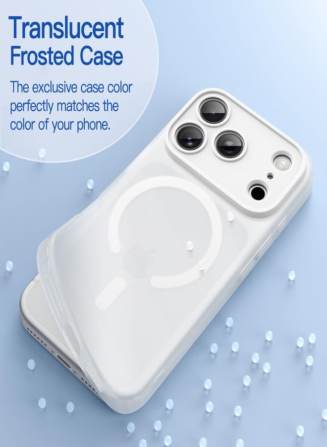 JETech Matte Case for iPhone 17 Pro Max 6.9-Inch Compatible with MagSafe, Camera Lens Full Protection, Shockproof Translucent Frosted TPU Soft Phone Cover, Anti-Fingerprint (Frosted Clear) - Image 3