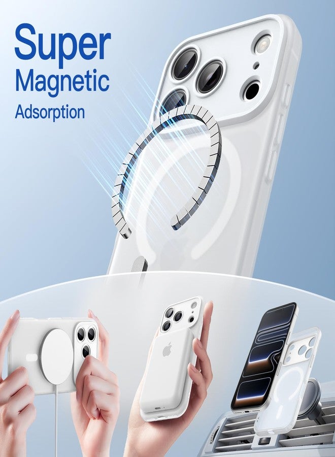 JETech Matte Case for iPhone 17 Pro Max 6.9-Inch Compatible with MagSafe, Camera Lens Full Protection, Shockproof Translucent Frosted TPU Soft Phone Cover, Anti-Fingerprint (Frosted Clear) - Image 4