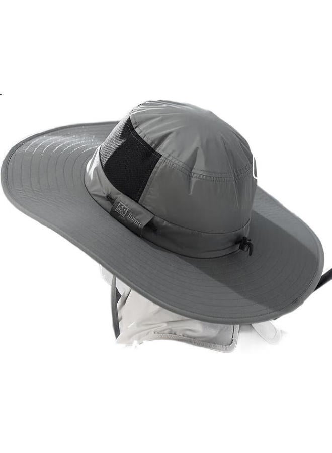 Jiumu Men'S Sun Hat Sun Hat Sun Hat Fisherman Hat Cool Hat Mountaineering Hat Fishing Hat Summer Uv Protection Hat - Image 3