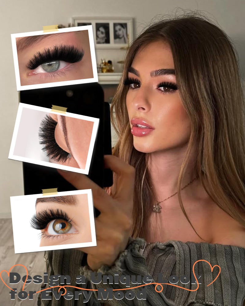 Boahankuke Mink Lashes 20MM Full False Eyelashes Thick Dramatic Cat Eyelashes 10D Big Wispy Fake Lashes D Curvature Volume Eye Lashes Long 7 Pairs Strip Lashes with Soft Cotton Band - Image 4