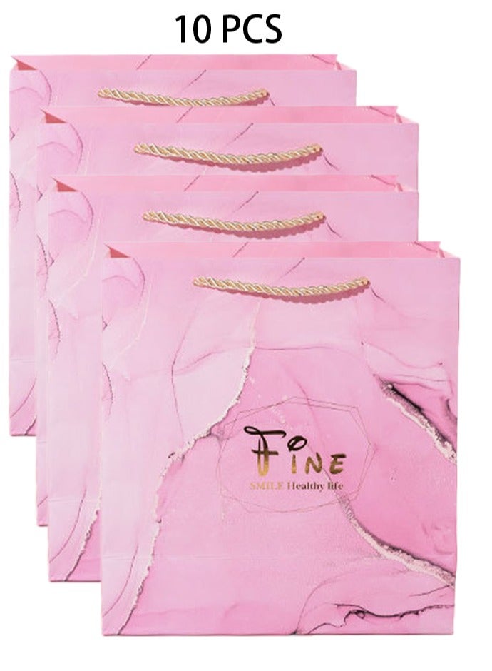 Neox 10 Pcs Purple Gift Bags,Portable Party Bags with Handles, Birthday Gift Bags for Women Girls Bridesmaid Birthday Valentines Wedding Party Ramadan - Image 1