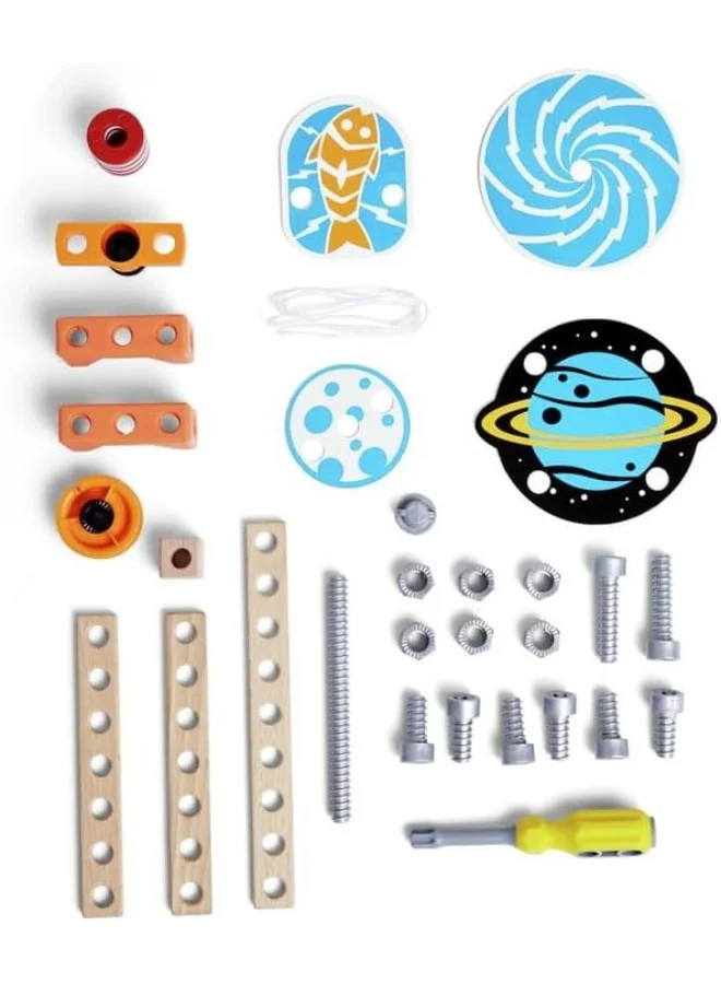 Hape Junior Inventor Magnet Science Lab | 34-Piece Magnetic Science Kit | Steam Educational Toys For Kids 4 Years And Up 26cm