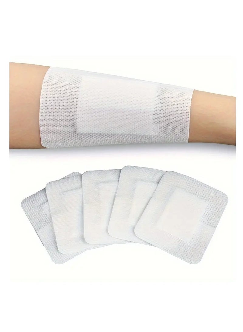 Generic Adhesive Island Dressing Bordered Gauze, Sterile Waterproof Individually Wrapped Gauze Pads Border Dressing Patches Post Breathable Wound for First Aid and Medical 5 Pcs  - Image 1