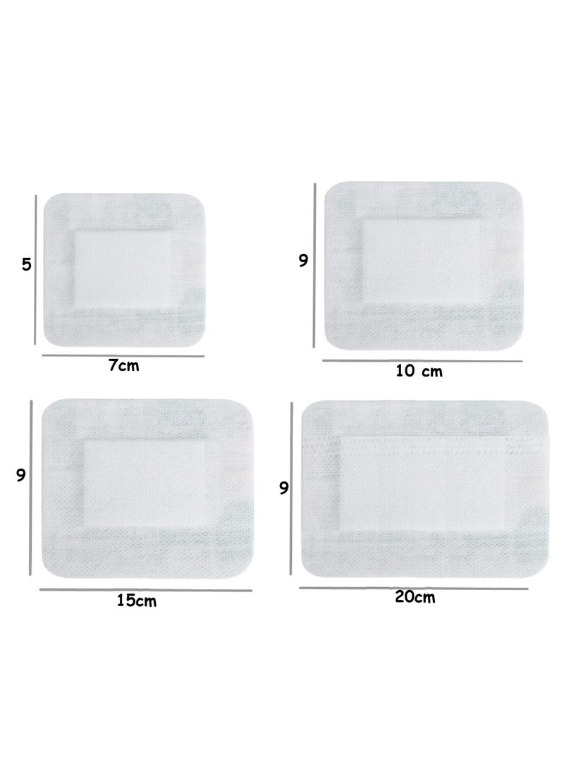 Generic Adhesive Island Dressing Bordered Gauze, Sterile Waterproof Individually Wrapped Gauze Pads Border Dressing Patches Post Breathable Wound for First Aid and Medical 5 Pcs  - Image 5