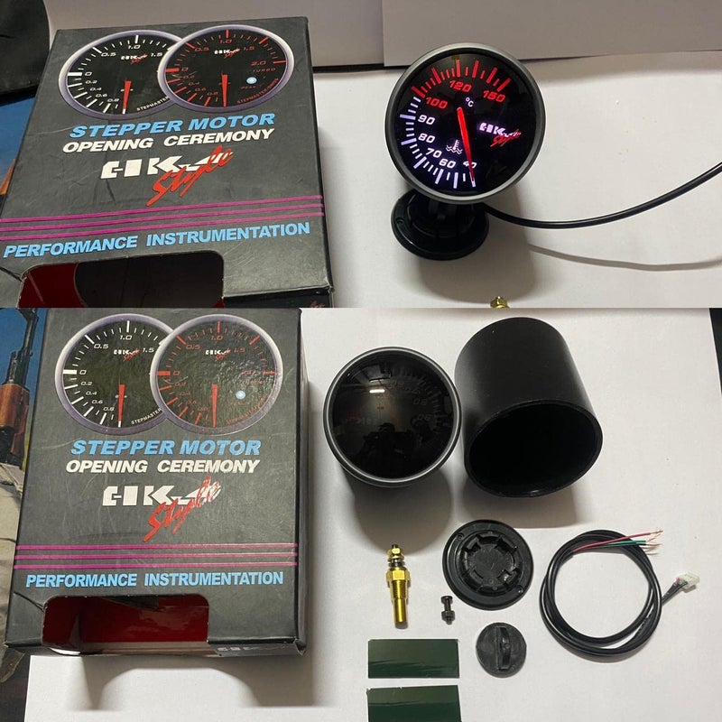 AUTO MT HKS Dashboard Gauges - Tachometer, Water Temperature, Volt, Oil Pressure Meters - Image 4