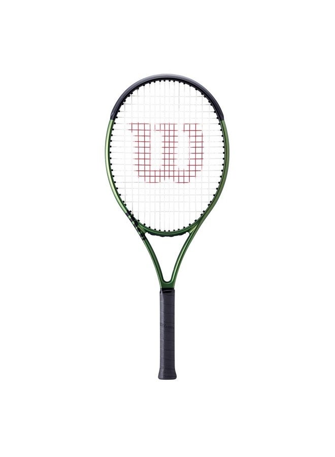 Wilson Blade 26 V8 Tennis Racket, Head 100, 16x19, Junior Intermediate - Green/ Black - Image 1