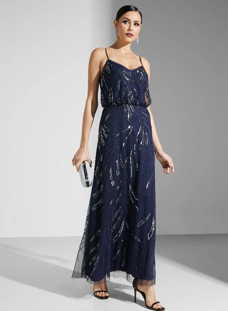 Namshi x Strappy Embellished Dress