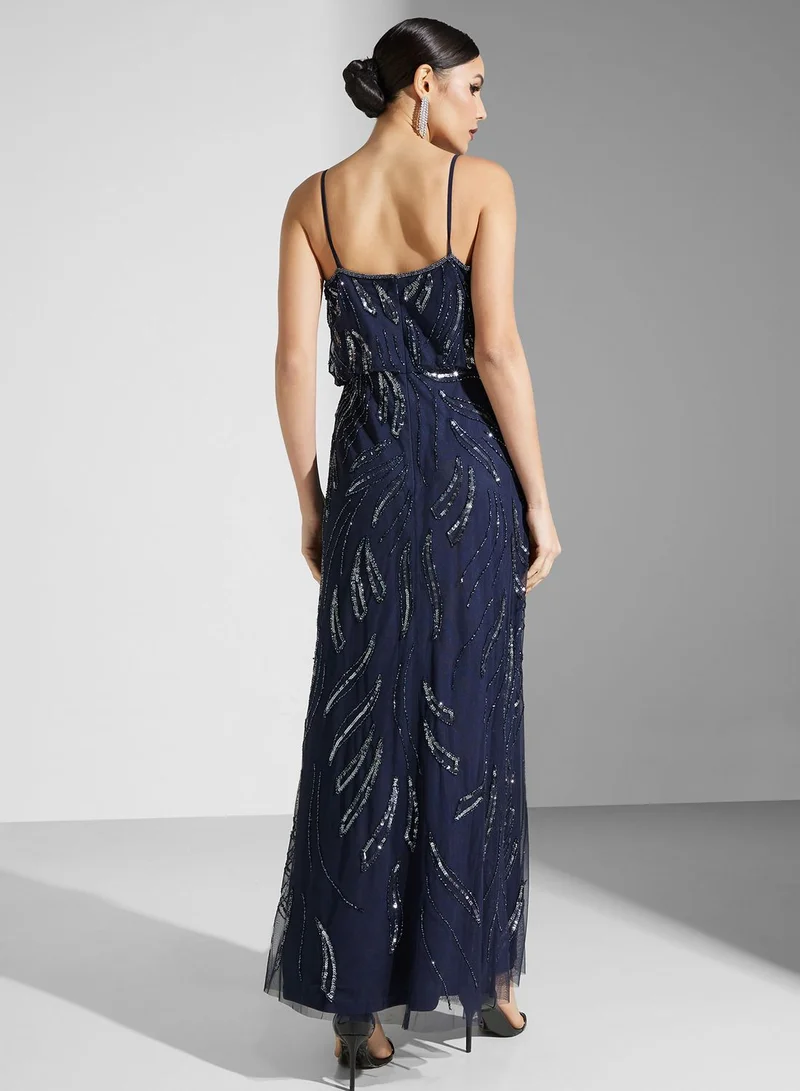 Namshi x Strappy Embellished Dress