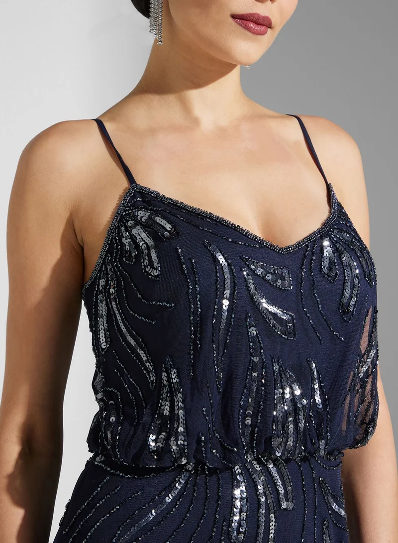 Namshi x Strappy Embellished Dress