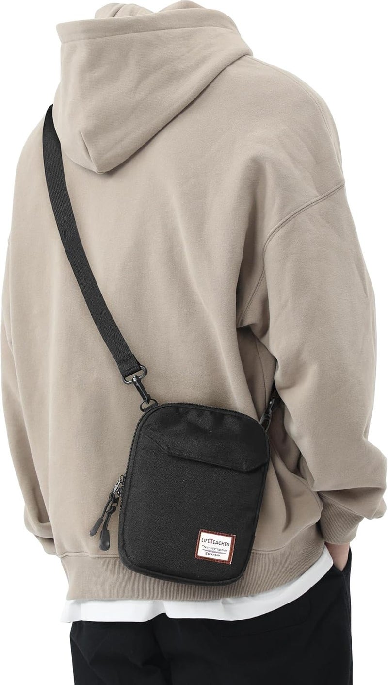 SEAFEW Mini Crossbody Bag Shoulder Bag for Men, Small Messenger Satchel Bag for Women - Image 1