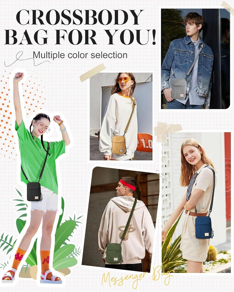 SEAFEW Mini Crossbody Bag Shoulder Bag for Men, Small Messenger Satchel Bag for Women - Image 3