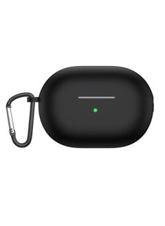 SJet Silicone Cover Case for Huawei FreeBuds Pro 4 / Pro 3, Protective Case Cover with Carabiner (Black)  - Image 1