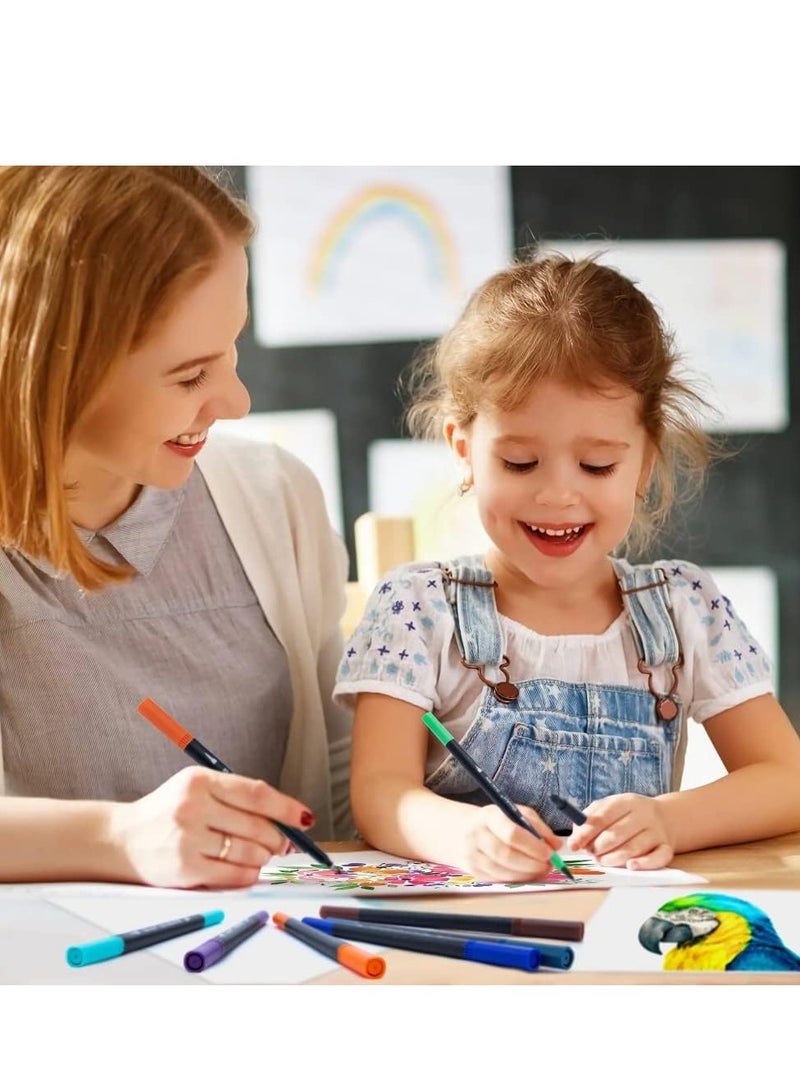 Aen Art Dual Markers Brush Pens Stocking Stuffers, 36 Art Markers Christmas Gifts for Teens, Double Tip Colored Pen for Adult Coloring Books Art Suppliers - Image 3