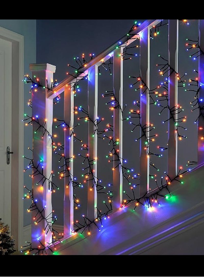 يوويل ضوء رمضان 10 متر LED متعدد الألوان ضوء خرافي لديكور رمضان ضوء ستارة للمنزل والديكور الخارجي ضوء متعدد الأوضاع يعمل  - Image 1