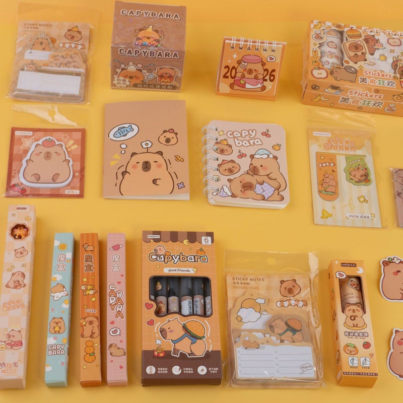 High Beauty Value Cartoon Hand Account Book Stationery Set Gift Box Hand Account Notebook Set Children Primary School Students Gift - Image 5