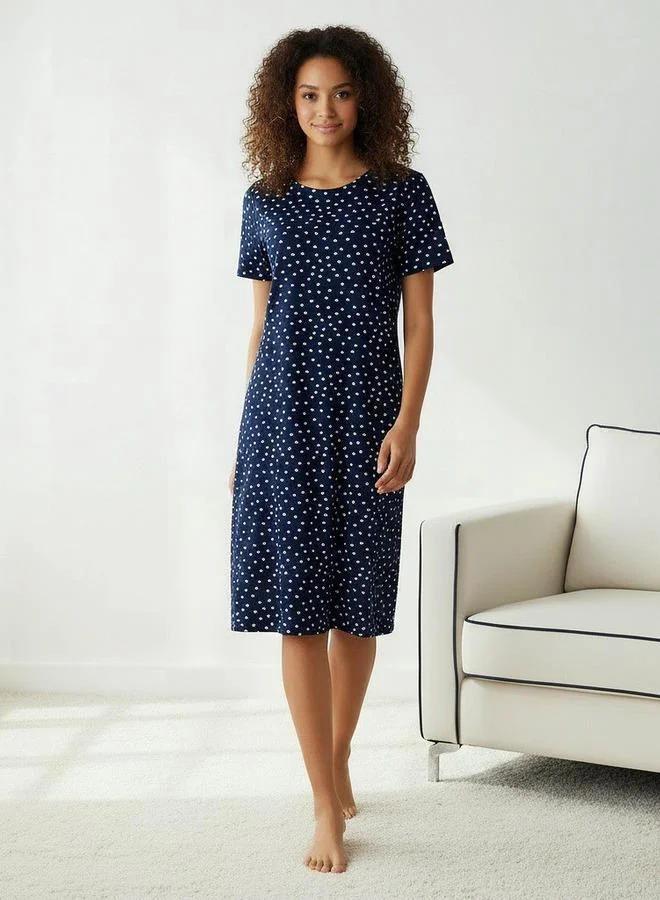 Splash FAV Printed Sleepshirt with Short Sleeves