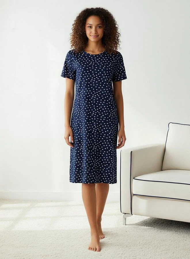 Splash FAV Printed Sleepshirt with Short Sleeves