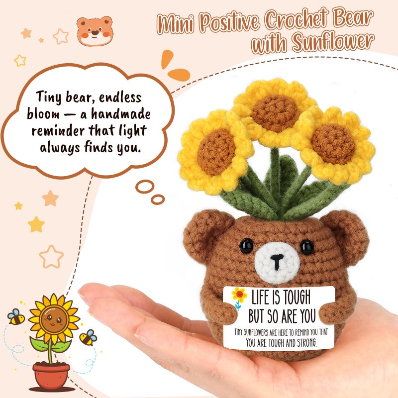 Jettryran Retirement Sunflower Gifts for Women Inspirational Cheer Thoughtful Nurse Gifts for Women Get Well Going Away Farewell Thank You Gift for Coworker Life is Tough But So are You Office Sunflower Decor - Image 3