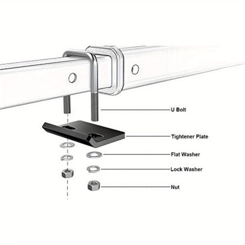 Heavy Duty Hitch Anti Wobble Kit 2 Sets 304 Stainless Steel Stabilizer Clamp 1.25 2 Inch - Image 4